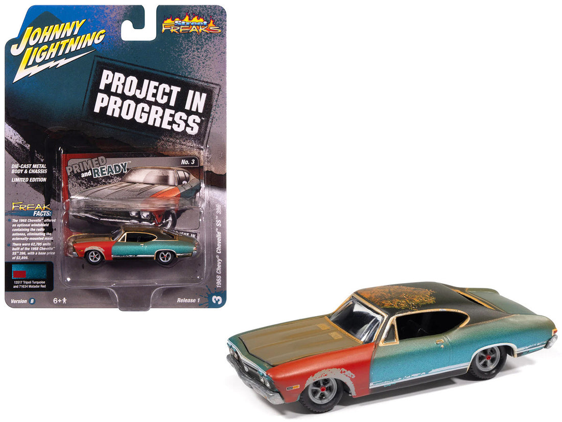 Johnny Lightning-1968 Chevrolet Chevelle ("Project in Progress"-Tripoli Turquoise) JLSP404B
