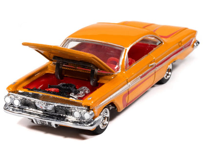 Johnny Lightning- 1961 Chevrolet Impala SS 409 ("Black with Flames"-Metallic Yellow/ Red) JLSP406A