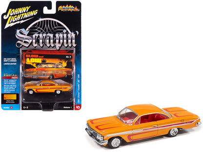Johnny Lightning- 1961 Chevrolet Impala SS 409 ("Black with Flames"-Metallic Yellow/ Red) JLSP406A