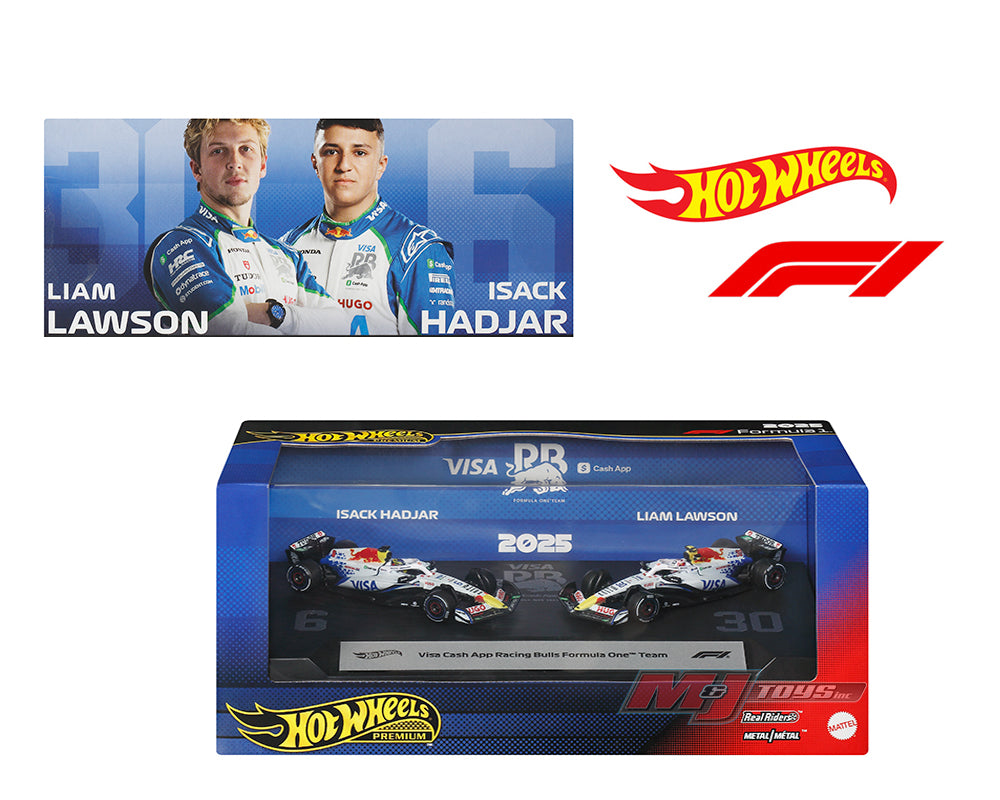 (PRE-ORDER 2026) Hot Wheels 1:64-F1 2-Pack 2025 Racing Premium Team Racing Bulls Liam Lawson 