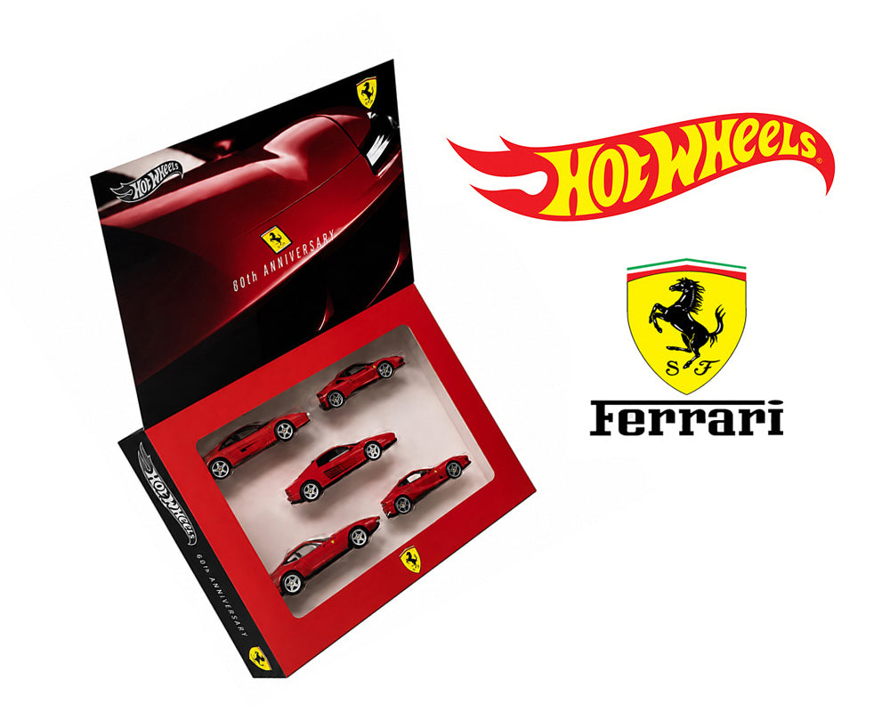 (PRE-ORDER 2026-2027) Hot Wheels 1:64-Silver Series Ferrari 80th Anniversary 5 Pack