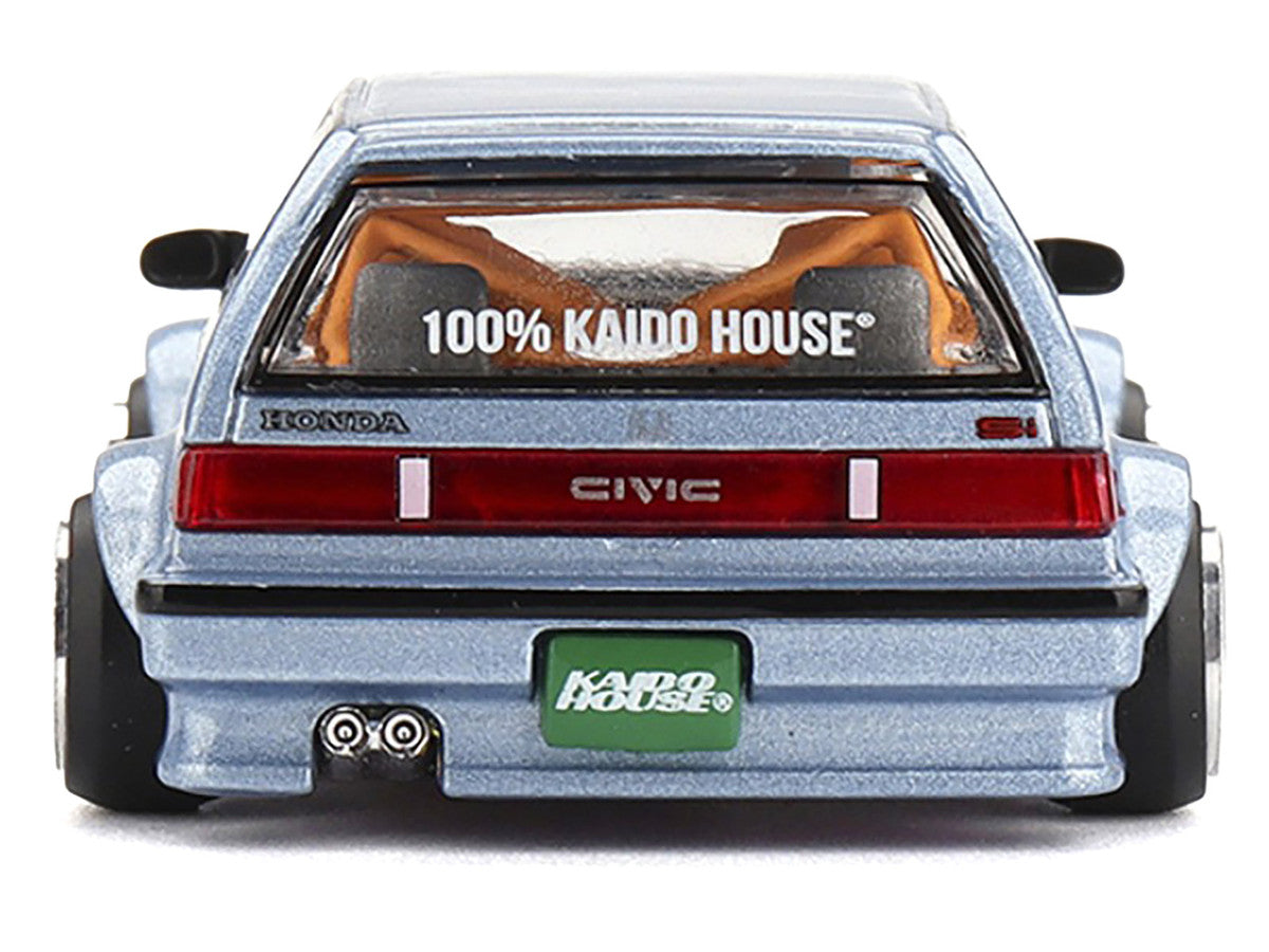 Kaido House x Mini GT - Honda Civic (EF) Kaido Roulette V1- Light Blue (KHMG179)