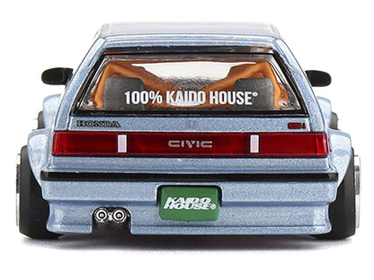 Kaido House x Mini GT - Honda Civic (EF) Kaido Roulette V1- Light Blue (KHMG179)