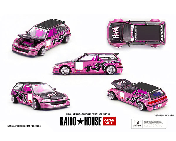 PRE-ORDER 2026) Kaido House x Mini GT -Honda Civic (EF) Kaido Loop