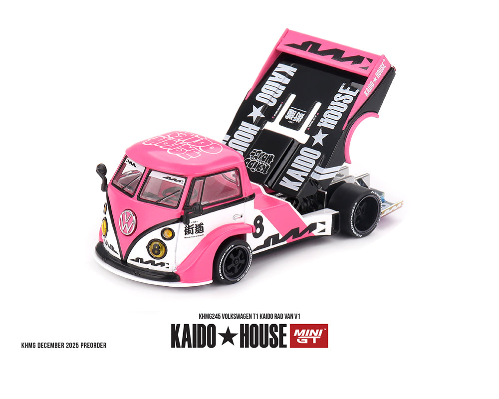 (PRE-ORDER 2026) Kaido House x Mini GT Volkswagen T1 KAIDO RADVAN V1 – Pink KHMG245