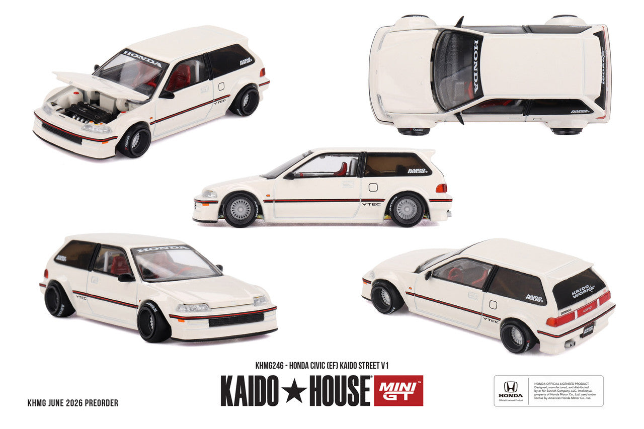 (PRE-ORDER 2026) Kaido House x Mini GT 1:64 Honda Civic (EF) Kaido Street V1 KHMG246