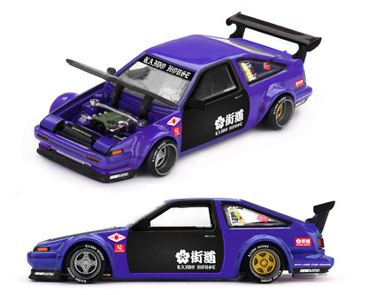 (PRE-ORDER 2026) Kaido House x Mini GT Toyota AE86 Sprinter Trueno TOUGE V1- Blue KHMG254