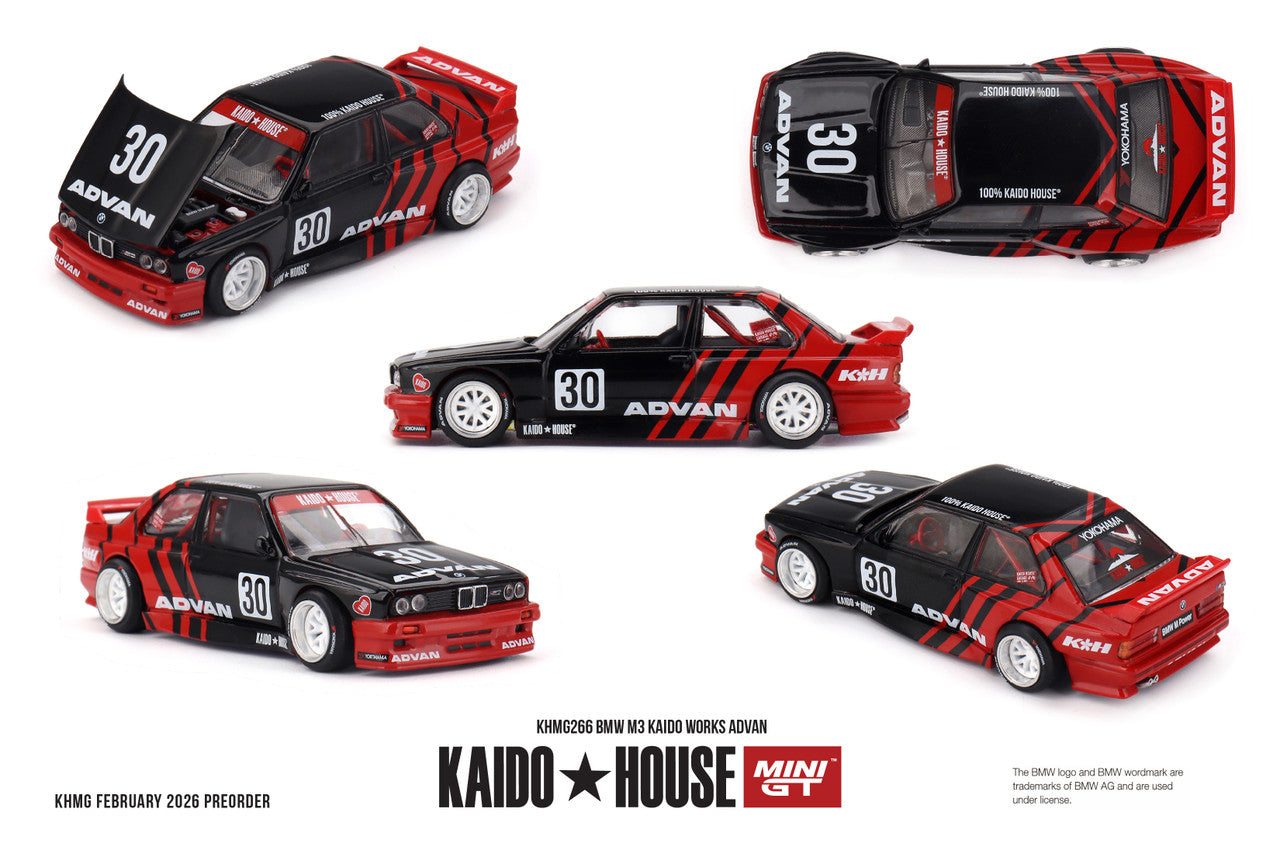 (PRE-ORDER 2026) Kaido House x Mini GT-BMW M3 Kaido Works ADVAN1 (KHMG266)