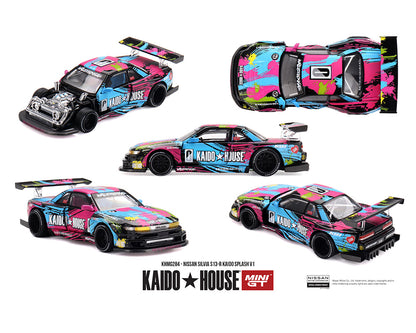 (PRE-ORDER 2026) Kaido House x Mini GT 1:64 Nissan Silvia S13-R Kaido Splash V1 – Limited Edition (KHMG284)
