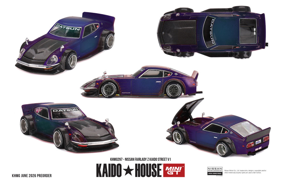 (PRE-ORDER 2026) Kaido House x Mini GT 1:64- Nissan Fairlady Z Kaido Street V1 (KHMG297)