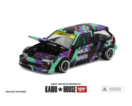 (PRE-ORDER 2027) Kaido House x Mini GT 1:64 Honda Civic (EF) Kaido Works HKS – KHMG303