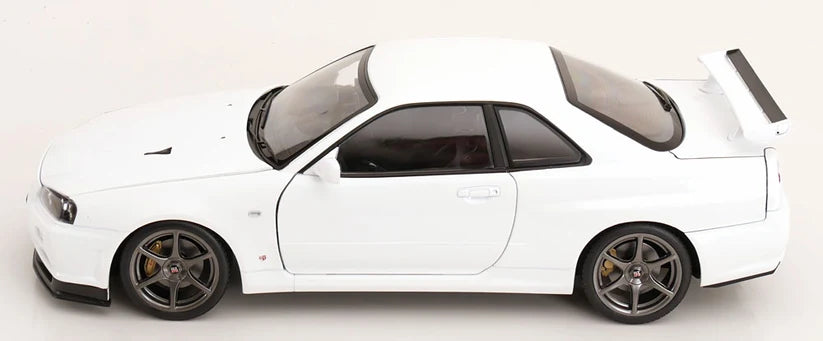 FRENCH TITLE KK Scale Nissan Skyline GT-R R34 V-Spec II 2001 Blanc 1:12 – KKDC120213-1