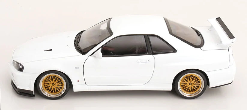 KK-Scale 1:12 Nissan Skyline GT-R (R34) V-Spec II 2001 – Jantes BBS Dorées – Blanc – KKDC120213-2
