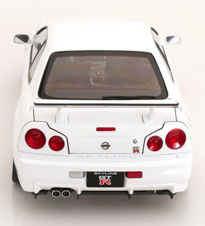 KK-Scale 1:12 Nissan Skyline GT-R (R34) V-Spec II 2001 – Jantes BBS Dorées – Blanc – KKDC120213-2