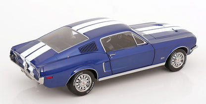 KK SCALE 1/12 - FORD USA - MUSTANG GT FASTBACK COUPE 1968 (Blue-White)
