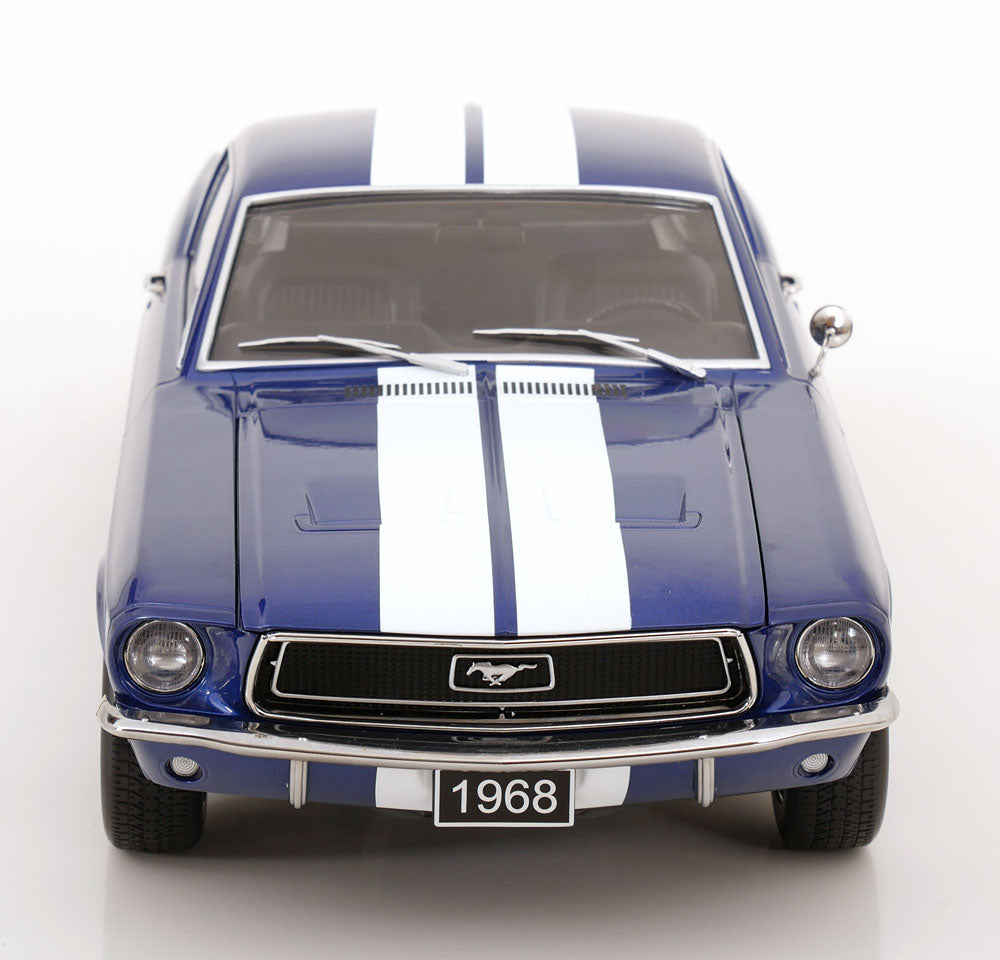 KK SCALE 1/12 - FORD USA - MUSTANG GT FASTBACK COUPE 1968 (Blue-White)