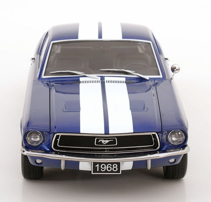 KK SCALE 1/12 - FORD USA - MUSTANG GT FASTBACK COUPE 1968 (Blue-White)