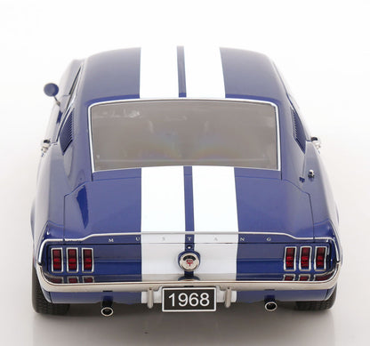 KK SCALE 1/12 - FORD USA - MUSTANG GT FASTBACK COUPE 1968 (Blue-White)