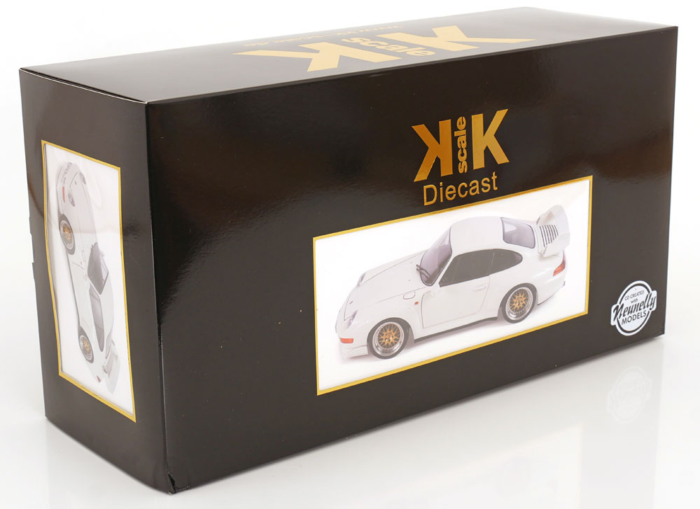 KK SCALE 1/12-1996 Porsche 911 (993) GT2 with BBS-Rims White