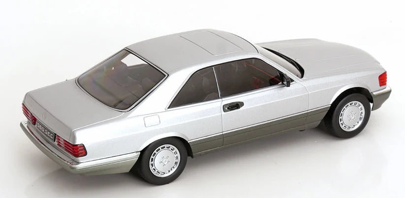 KK-Scale 1:18 Mercedes-Benz S-Class 560 SEC (C126) Coupé 1985 – Argent bicolore KKDC180334