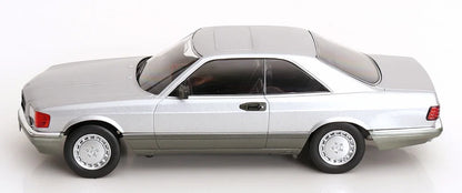 KK-Scale 1:18 Mercedes-Benz S-Class 560 SEC (C126) Coupé 1985 – Argent bicolore KKDC180334