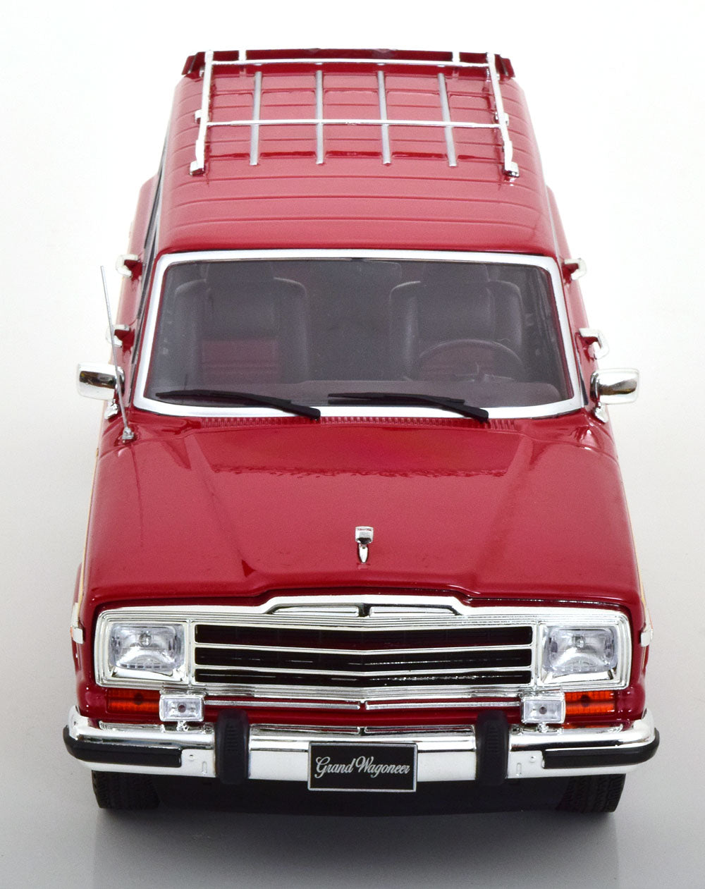 1989 Jeep Grand Wagoneer, (red with classic wood paneling)
