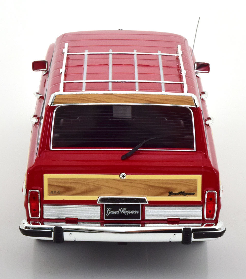 1989 Jeep Grand Wagoneer, (red with classic wood paneling)