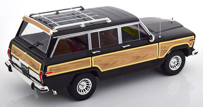 1989 Jeep Grand Wagoneer, black metallic / wood look