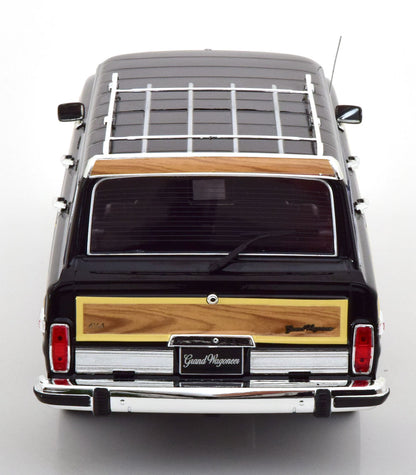 1989 Jeep Grand Wagoneer, black metallic / wood look