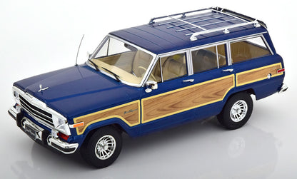 1989 Jeep Grand Wagoneer, (blue metallic with classic wood paneling)