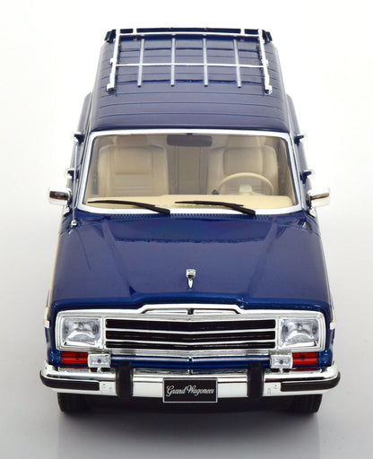 1989 Jeep Grand Wagoneer, (blue metallic with classic wood paneling)