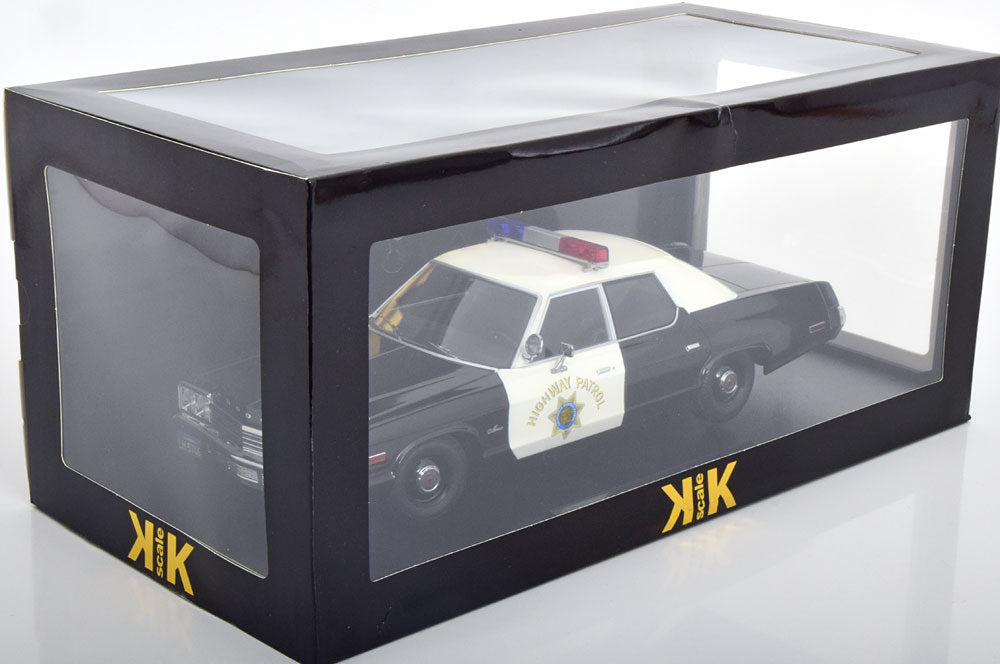 KK-Scale 1:18 Dodge Monaco California Highway Patrol Police 1974 – Noir – KKDC181153