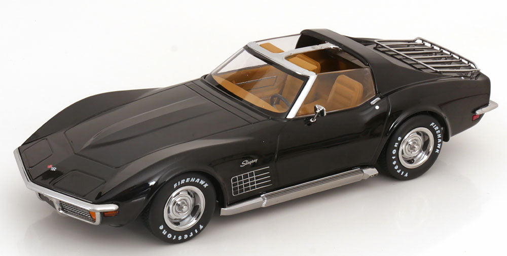 1972 Chevrolet Corvette C3, Noir, pièces de toit amovibles