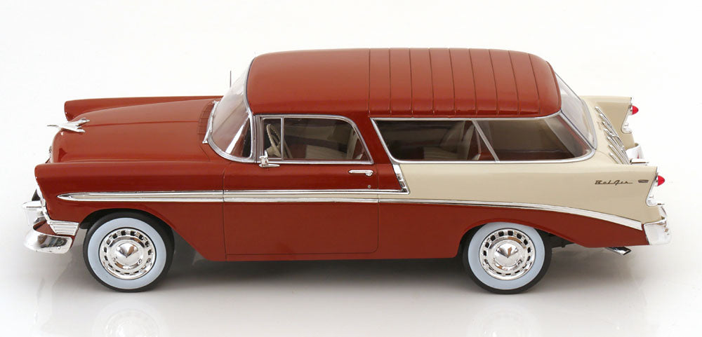 CHEVROLET -1956 BEL AIR NOMAD SW STATION WAGON CUSTOM (BRUN MÉTALLIQUE -CRÈME)