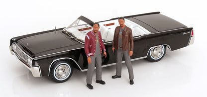 KK-Scale 1:18 Lincoln Continental décapotable 1963 noire – Film Bad Boys avec figurines Mike et Marcus – KKDC181521 + KKFIG052