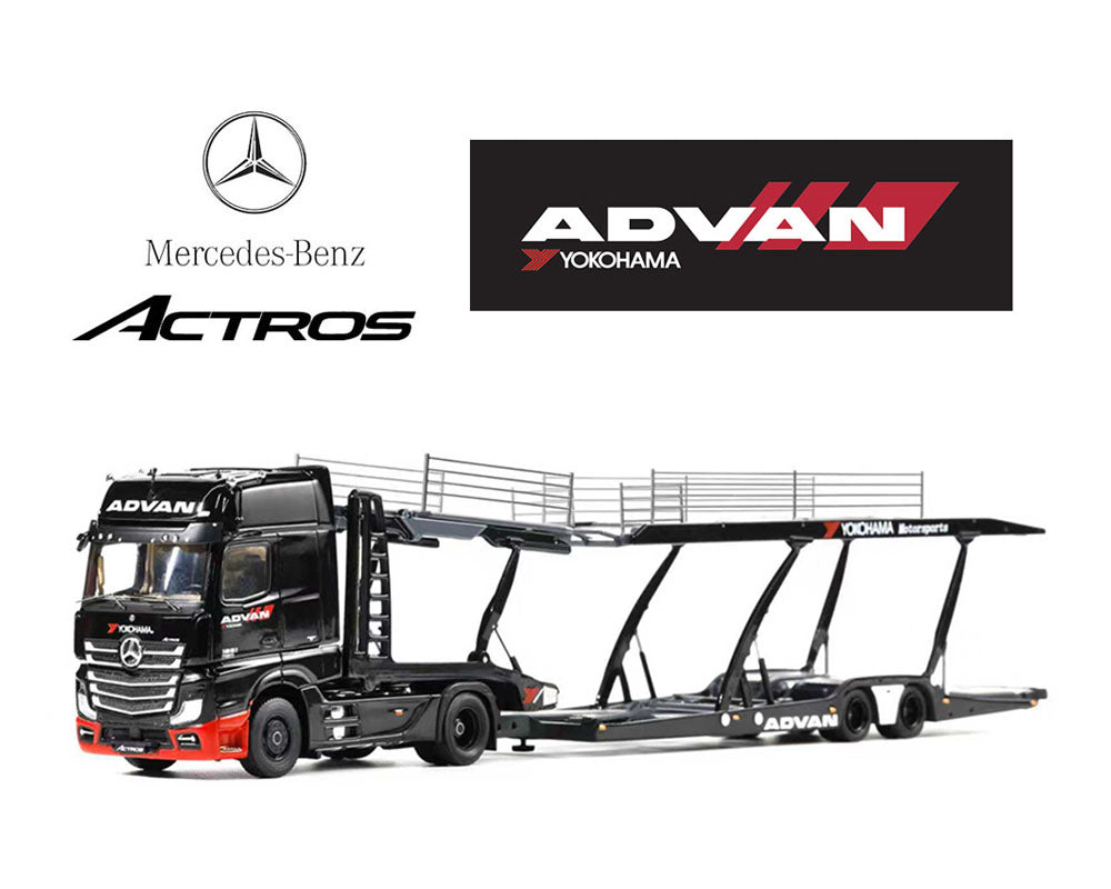 (PRE-ORDER 2026) GCD 1:64-Mercedes-Benz AMG Actros Auto ADVAN Yokohama Transporter KS-069-618