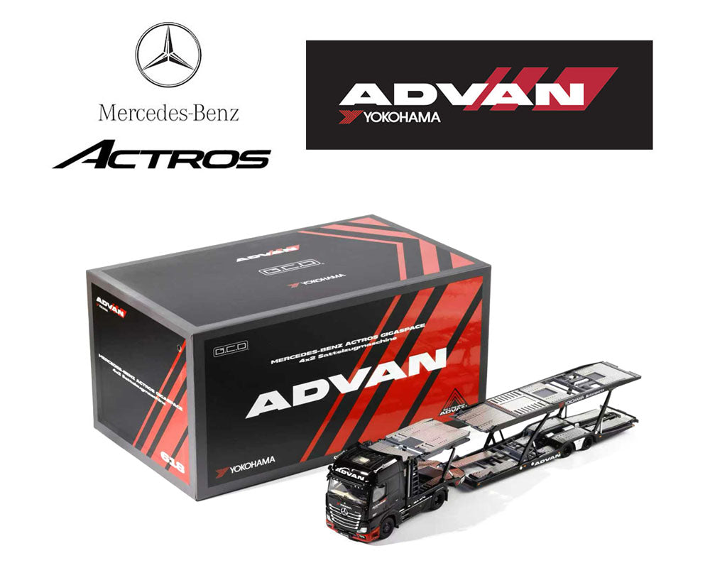 (PRE-ORDER 2026) GCD 1:64-Mercedes-Benz AMG Actros Auto ADVAN Yokohama Transporter KS-069-618