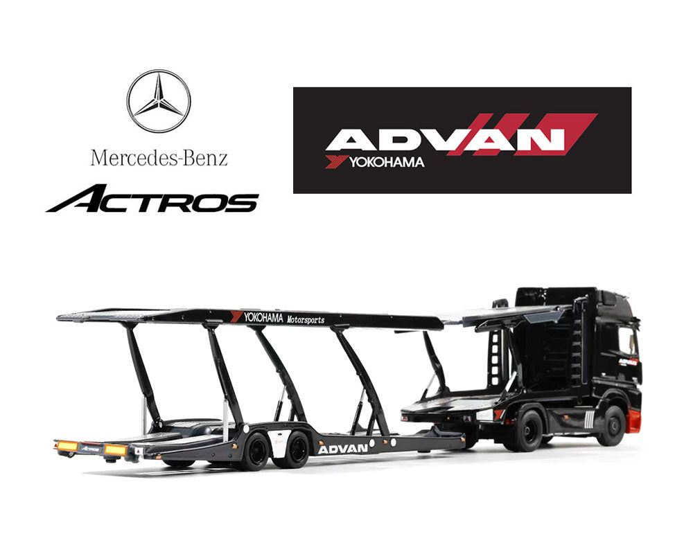 (PRE-ORDER 2026) GCD 1:64-Mercedes-Benz AMG Actros Auto ADVAN Yokohama Transporter KS-069-618