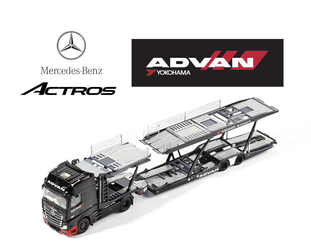 (PRE-ORDER 2026) GCD 1:64-Mercedes-Benz AMG Actros Auto ADVAN Yokohama Transporter KS-069-618