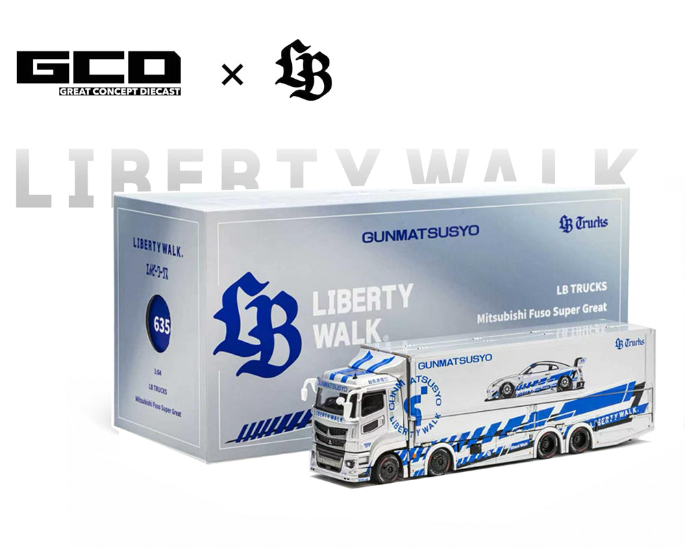GCD 1:64 LBWK Mitsubishi Fuso Super Great Transporter TAS Special – Argent – Édition spéciale KS-073-635