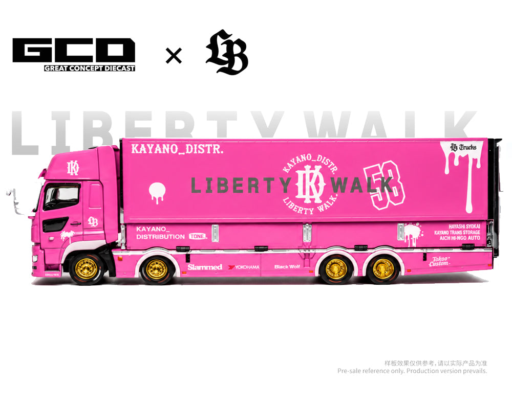 GCD 1:64 LBWK Hino 700 LB Truck – Rose – Édition spéciale KS-093-738