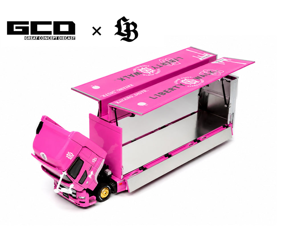 GCD 1:64 LBWK Hino 700 LB Truck – Rose – Édition spéciale KS-093-738