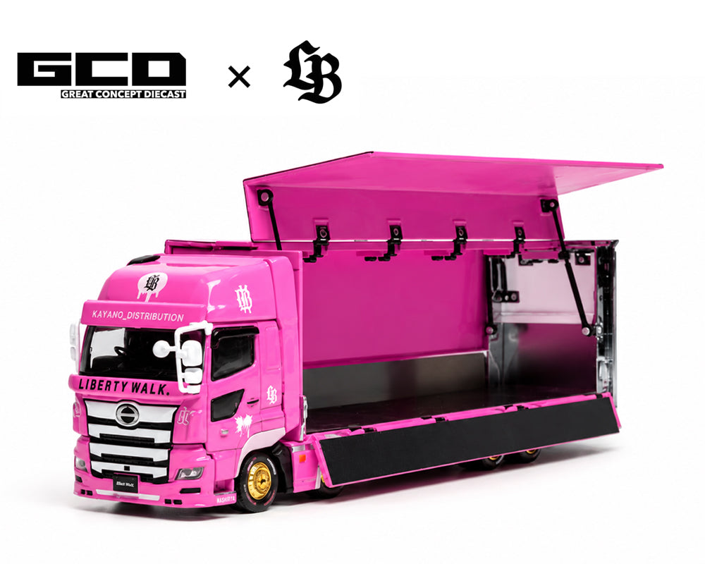 GCD 1:64 LBWK Hino 700 LB Truck – Rose – Édition spéciale KS-093-738