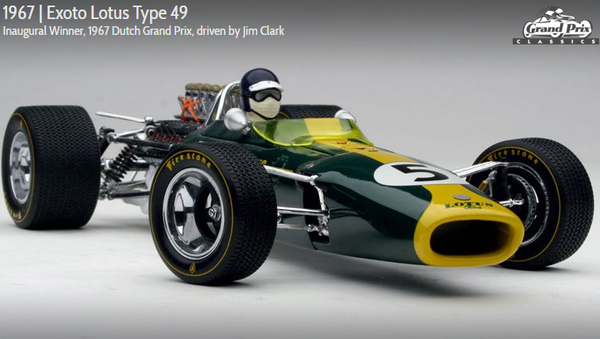 Exoto 1/18 Lotus Ford Type 49 Grand Prix Classics # 4 Jim