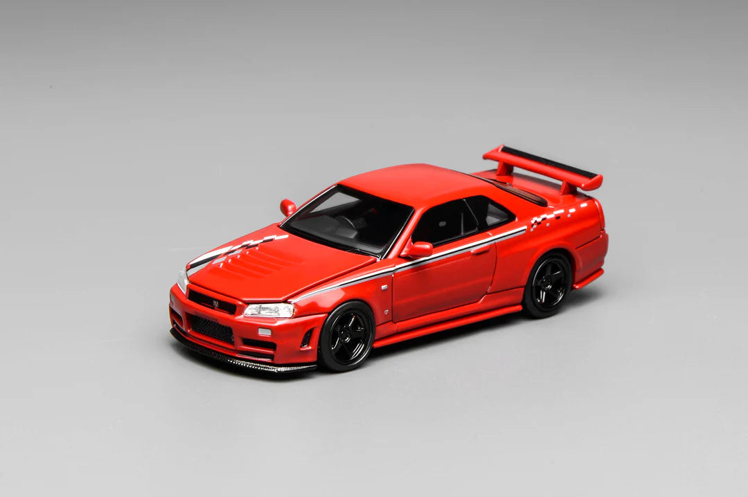 (PRE-ORDER 2026) Motorhelix 1/64 - Nissan GT-R R34 NISMO Customized Red - M63420