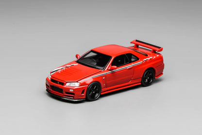 (PRE-ORDER 2026) Motorhelix 1/64 - Nissan GT-R R34 NISMO Customized Red - M63420