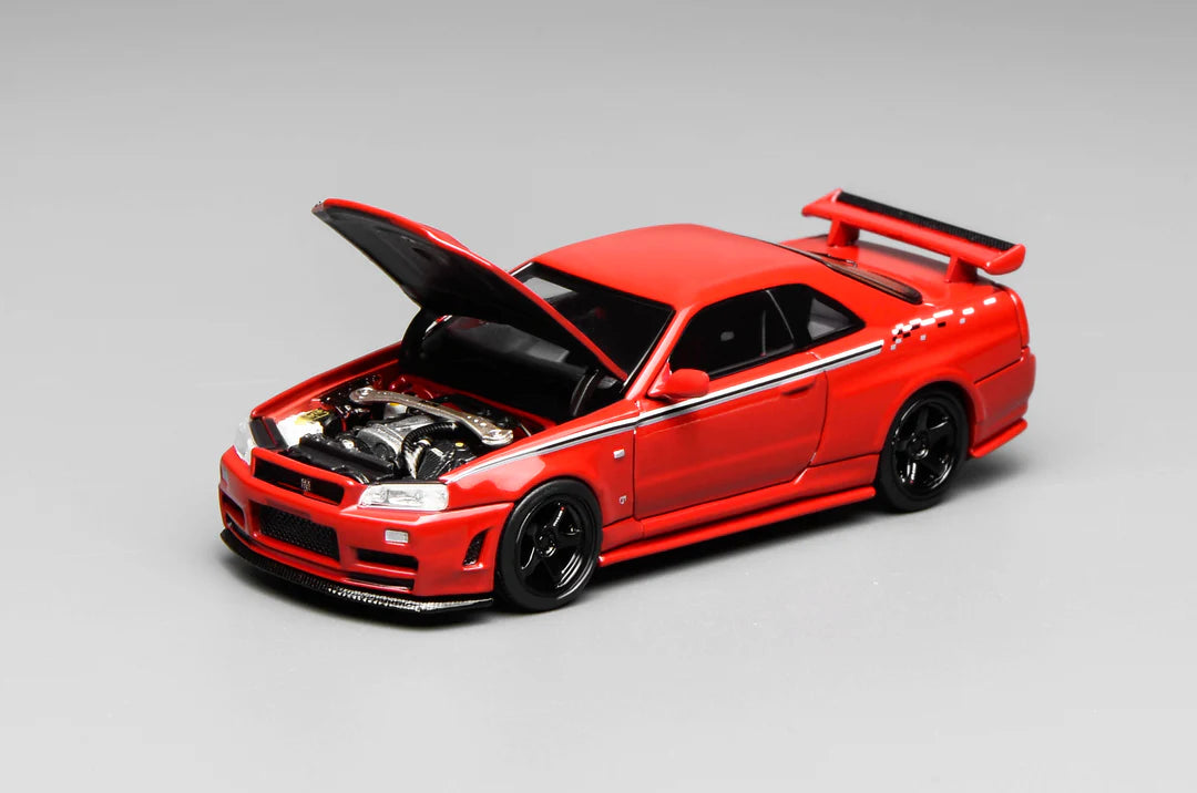 (PRE-ORDER 2026) Motorhelix 1/64 - Nissan GT-R R34 NISMO Customized Red - M63420