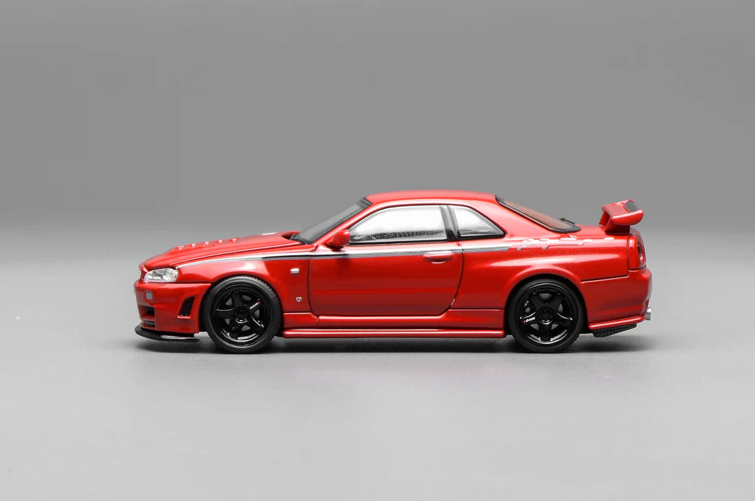 (PRE-ORDER 2026) Motorhelix 1/64 - Nissan GT-R R34 NISMO Customized Red - M63420