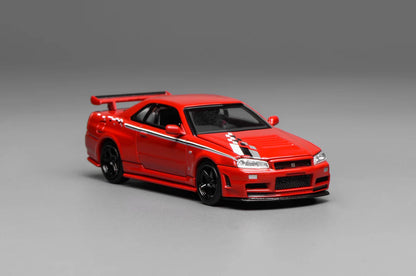 (PRE-ORDER 2026) Motorhelix 1/64 - Nissan GT-R R34 NISMO Customized Red - M63420