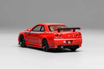 (PRE-ORDER 2026) Motorhelix 1/64 - Nissan GT-R R34 NISMO Customized Red - M63420